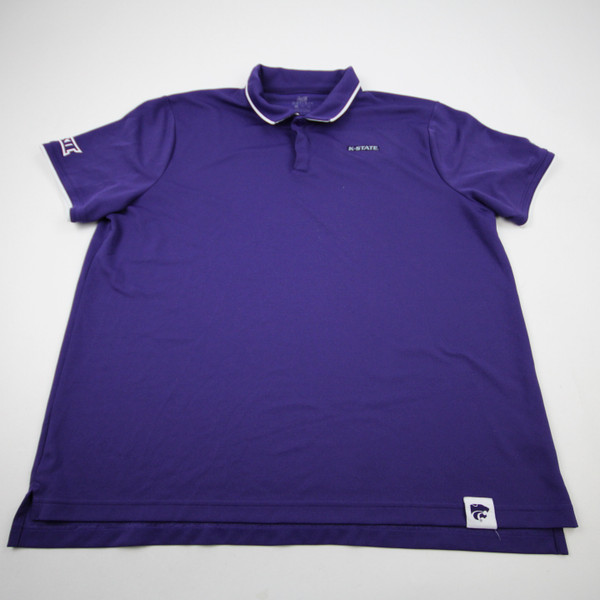 Kansas State Wildcats Nike Dri-Fit Polo Men's Purple Used XXL TOPS-169591