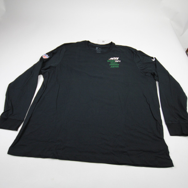 New York Jets Nike NFL On Field Long Sleeve Shirt Men's Black New 4XL-TOPS-169949
