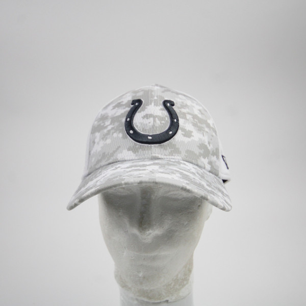 Indianapolis Colts New Era 39thirty Fitted Hat Men's Gray Used LXL HATS-015603