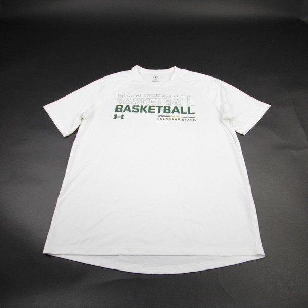 CSU Rams Under Armour Short Sleeve Shirt Men's White Used L TOPS-168756