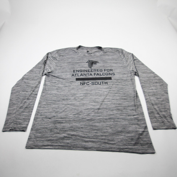 Atlanta Falcons Nike NFL On Field Nike Tee Long Sleeve Shirt Men's Gray Used XL TOPS-170289