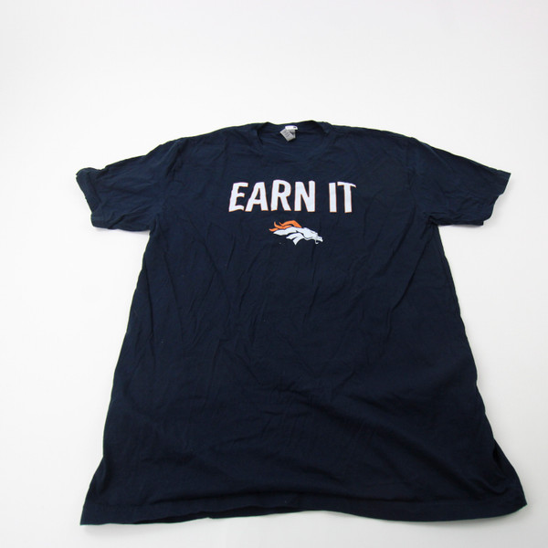 Denver Broncos Next Level Short Sleeve Shirt Men's Navy Used Multiple Sizes TOPS-170060