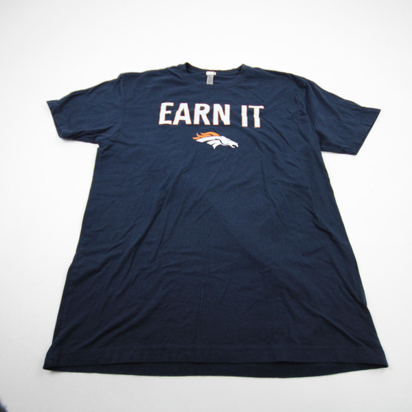 Denver Broncos Next Level Short Sleeve Shirt Men's Navy Used-TOPS-170178