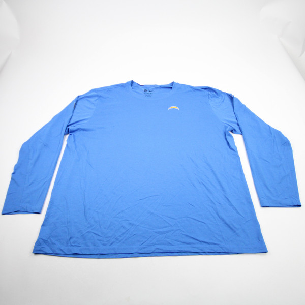 Los Angeles Chargers Nike Dri-Fit Long Sleeve Shirt Men's Blue Used 3XL-TOPS-170114