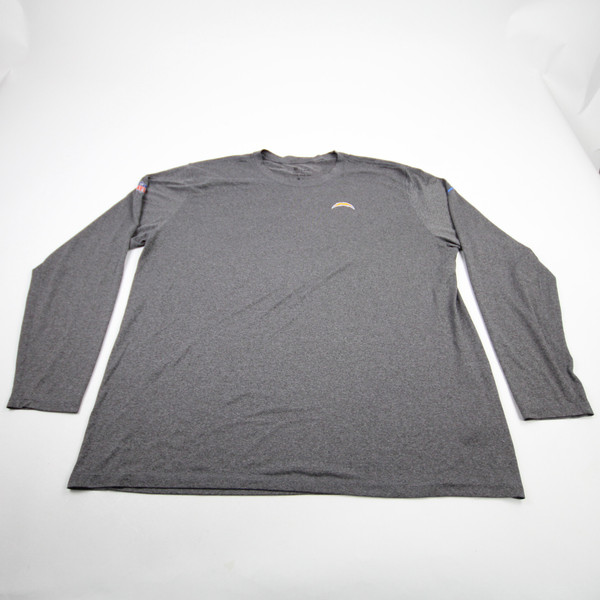 Los Angeles Chargers Nike NFL On Field Dri-Fit Long Sleeve Shirt Men's Used Dark Gray 3XL-TOPS-170140