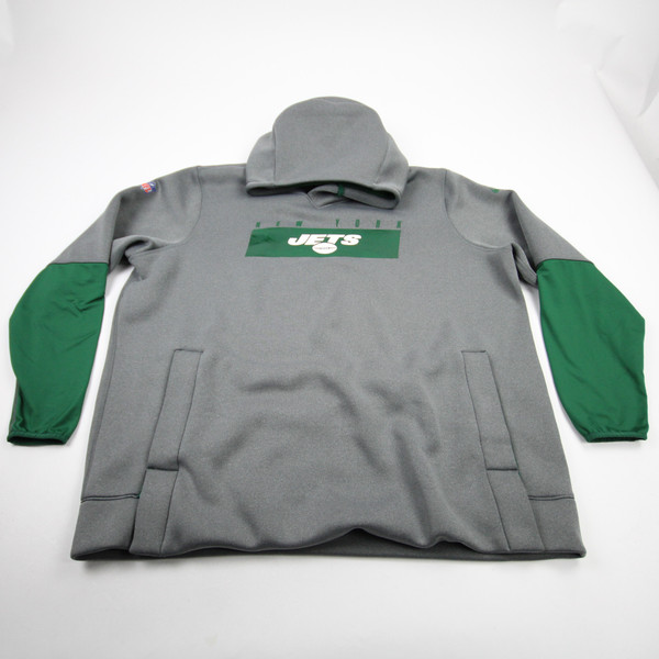 New York Jets Nike NFL On Field Therma-Fit Sweatshirt Men's Gray Used XXL TOPS-170093