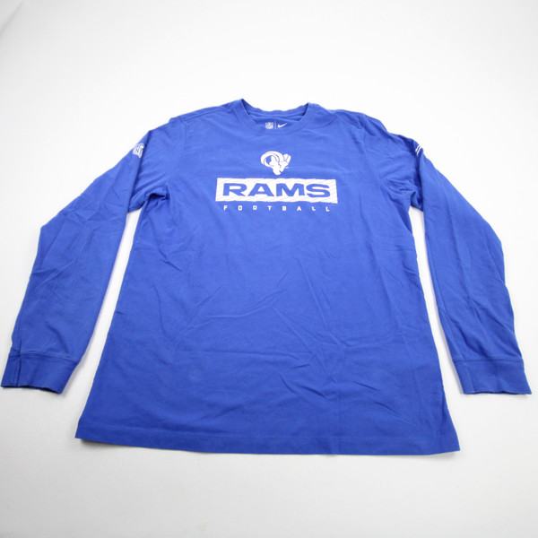 LA Rams Nike NFL On Field Long Sleeve Shirt Men's Blue Used L-TOPS-170713