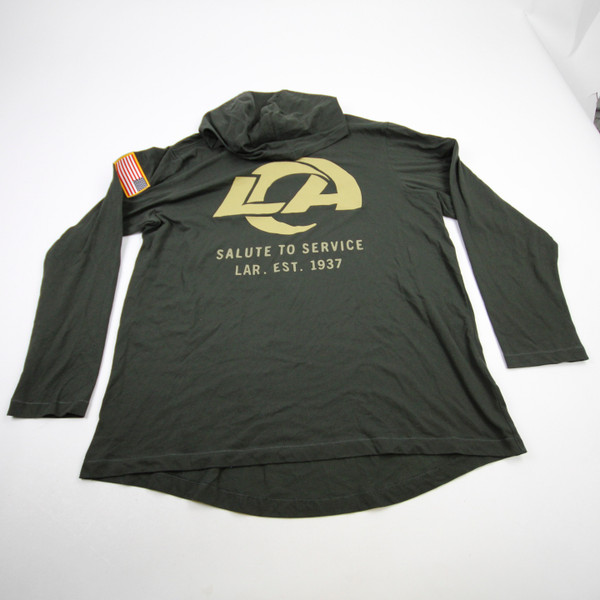 LA Rams Nike NFL On Field Long Sleeve Shirt Men's Olive Used XL-TOPS-170641