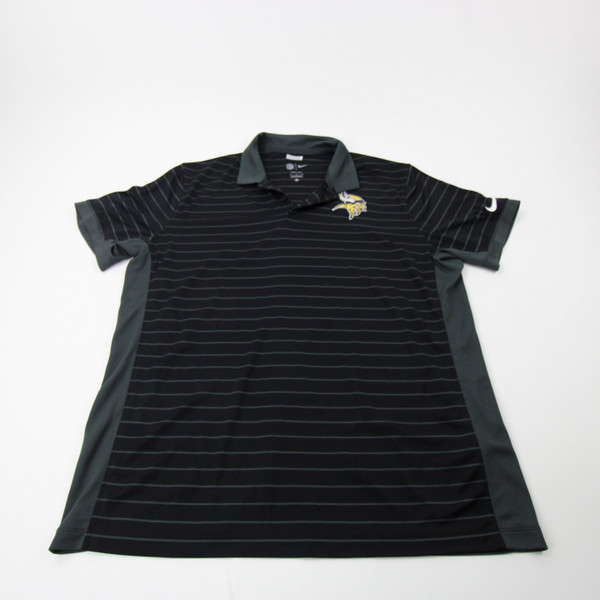 Minnesota Vikings Nike NFL On Field Dri-Fit Polo Men's Black Used XL TOPS-170342