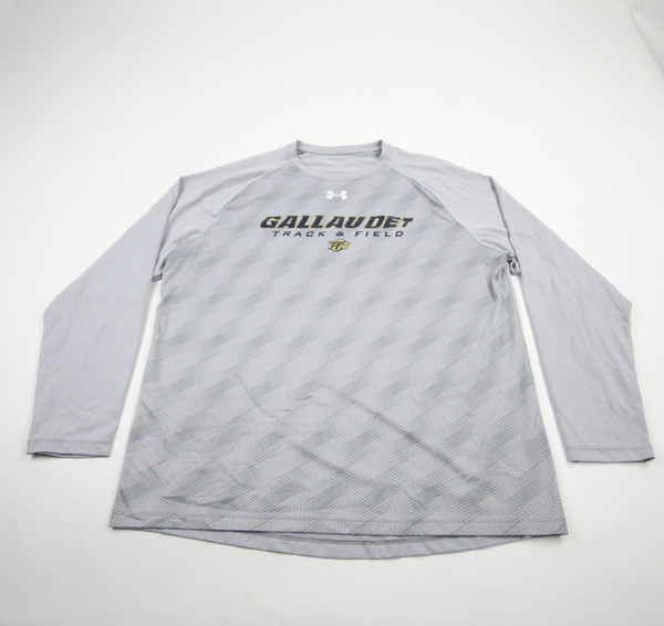 Gallaudat Bison Under Armour Long Sleeve Shirt Men's Gray Used L TOPS-170832