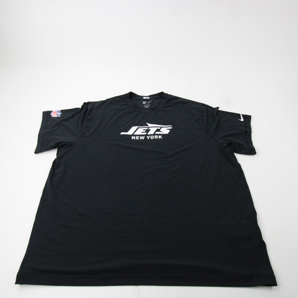 New York Jets Nike NFL On Field Short Sleeve Shirt Men's Black Used 3XL-TOPS-171058
