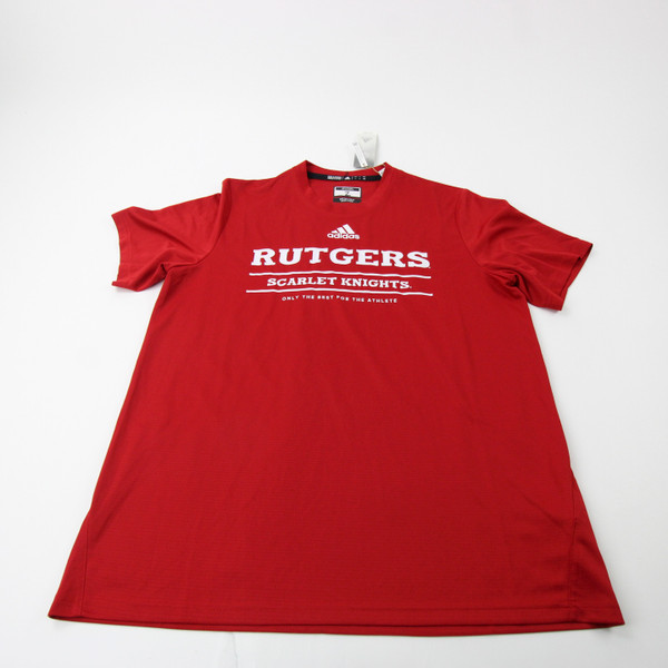 Rutgers Scarlet Knights adidas Short Sleeve Shirt Men's Red Used L-TOPS-171141