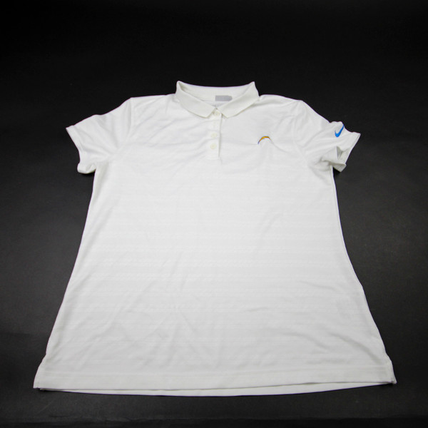 Los Angeles Chargers Nike NFL On Field Polo Women's White Used L TOPS-170218