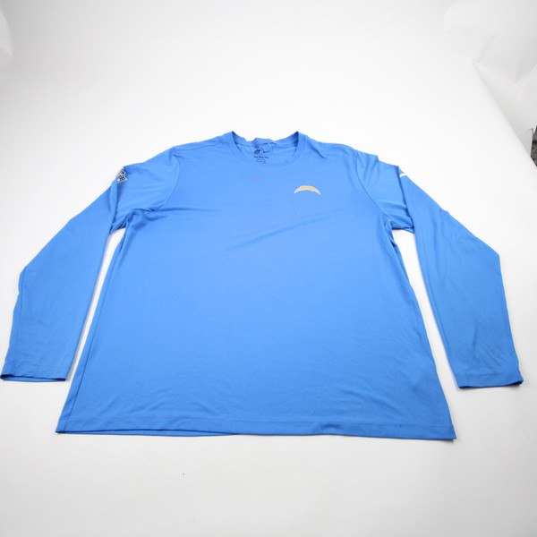 Los Angeles Chargers Nike Dri-Fit Long Sleeve Shirt Men's Blue Used 2XL-TOPS-171039