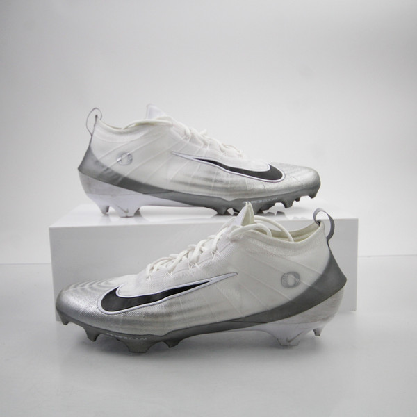 Oregon Ducks Nike Air Zoom Football Cleat Men's White/Gray Used 15-CLEA-016070