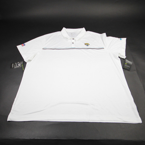 Jacksonville Jaguars Nike NFL On Field Polo Men's White New 4XL-TOPS-171286