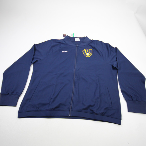 Milwaukee Brewers Nike MLB Authentic Jacket Women's Navy New XL-TOPS-171709