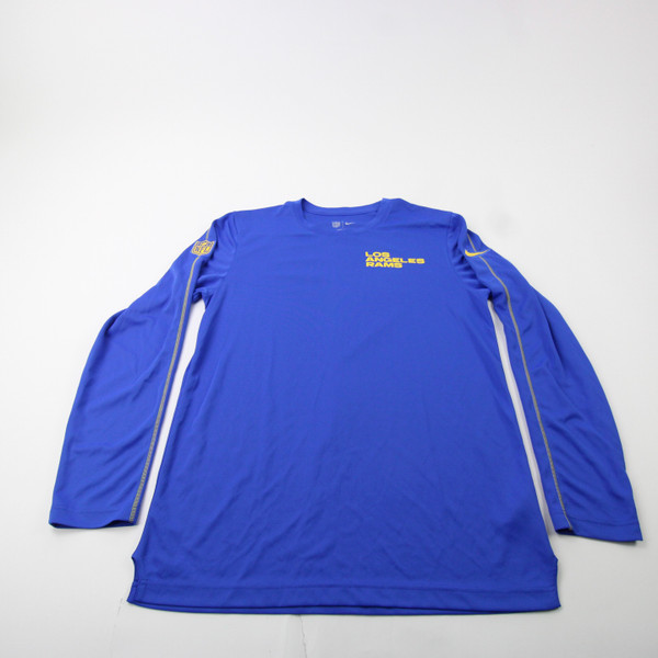LA Rams Nike NFL On Field Dri-Fit Long Sleeve Shirt Men's Blue Used M TOPS-171648