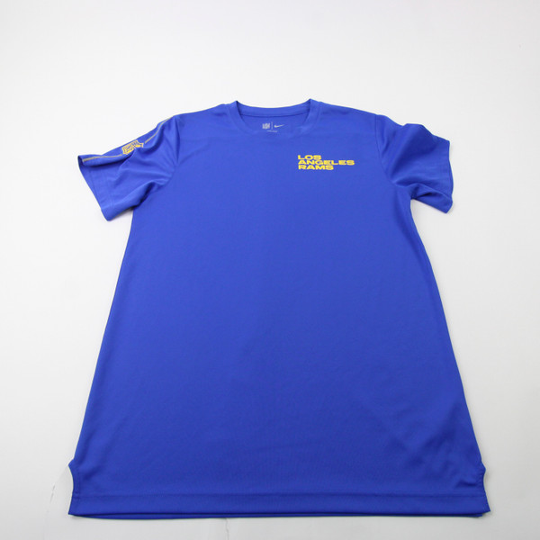 LA Rams Nike NFL On Field Dri-Fit Short Sleeve Shirt Men's Blue Used M-TOPS-171654