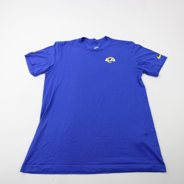 LA Rams Nike NFL On Field Dri-Fit Short Sleeve Shirt Men's Blue Used M-TOPS-171655