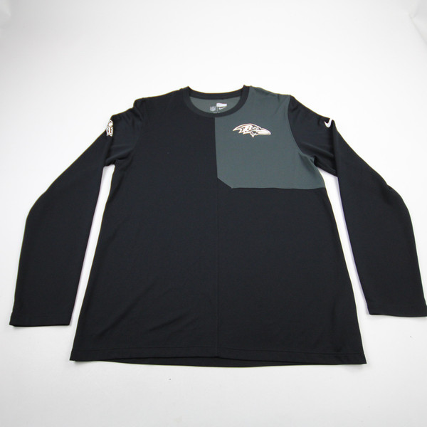 Baltimore Ravens Nike NFL On Field Dri-Fit Long Sleeve Shirt Men's Black Used L TOPS-171447