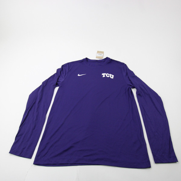 TCU Horned Frogs Nike Dri-Fit Long Sleeve Shirt Men's Multiple Sizes TOPS-171695