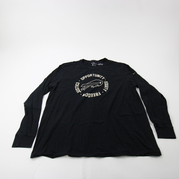Buffalo Bills Nike Dri-Fit Long Sleeve Shirt Men's Black Used XXL TOPS-171881