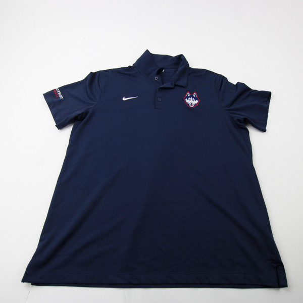 UConn Huskies Nike Polo Men's Navy Used L TOPS-171936