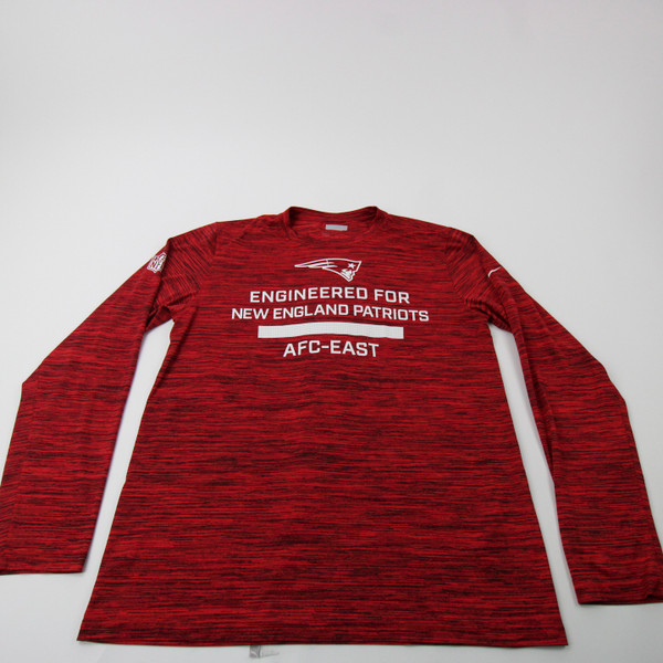 New England Patriots Nike NFL On Field Nike Tee Long Sleeve Shirt Men's Used Red/Heather-TOPS-171962