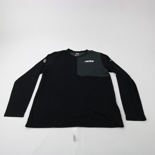 New York Jets Nike NFL On Field Long Sleeve Shirt Men's Black Used L TOPS-172360