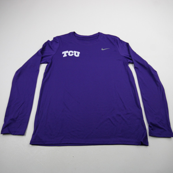 TCU Horned Frogs Nike Long Sleeve Shirt Men's Purple New without Tags M TOPS-172451