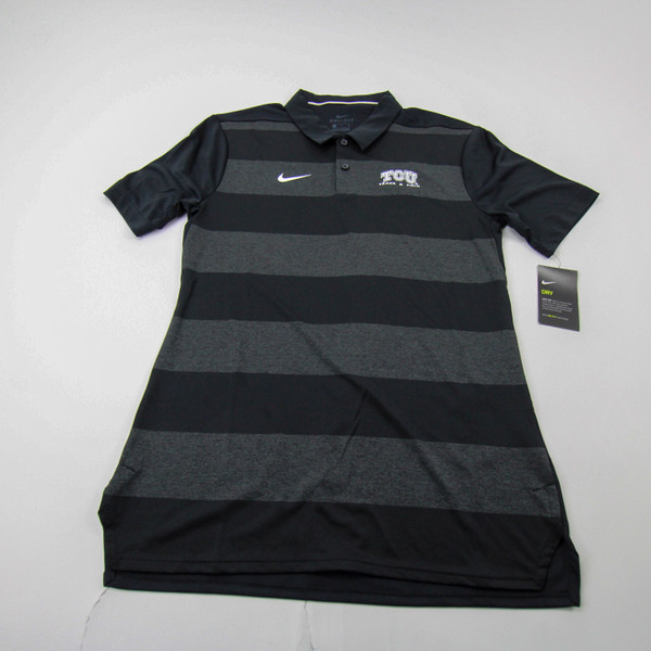 TCU Horned Frogs Nike Dri-Fit Polo Men's Black New with Tags S TOPS-172488