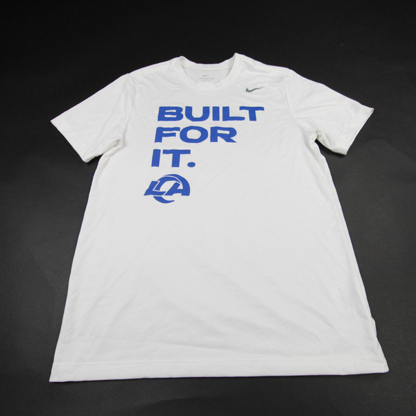 LA Rams Nike Dri-Fit Short Sleeve Shirt Men's White Used M-TOPS-171660