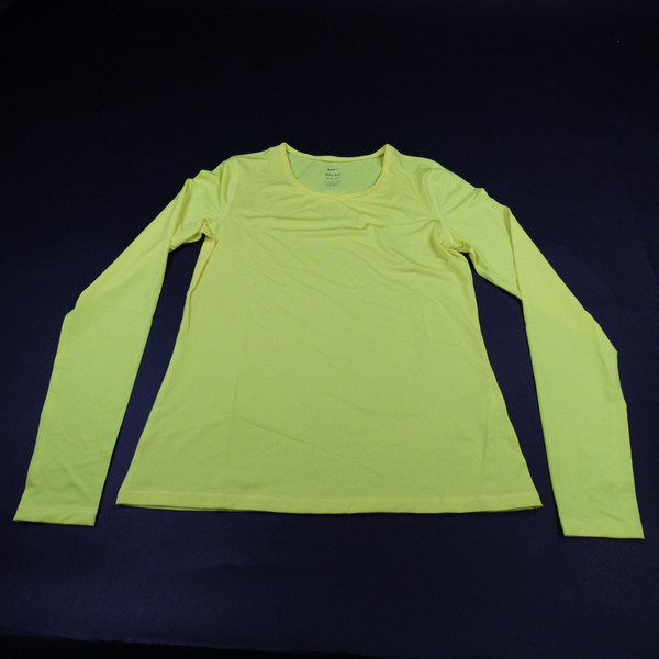 Nike Pro Dri-Fit Long Sleeve Shirt Women's Yellow New with Tags Multiple Sizes TOPS-172797
