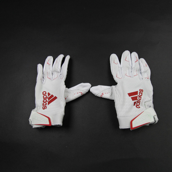 adidas adizero Gloves - Receiver Men's White/Red Used 3XL-EQPT-006441