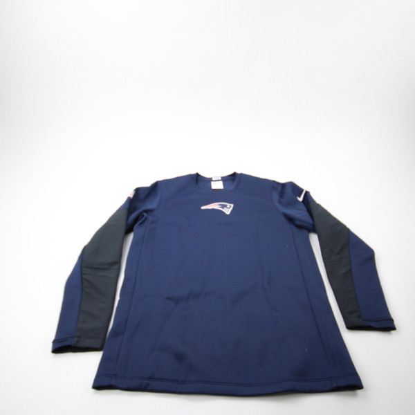 New England Patriots Nike NFL On Field Therma-Fit Sweatshirt Men's Used Navy/Dark Gray M-TOPS-173039