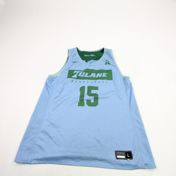 Tulane Green Wave Nike Practice Jersey - Basketball Women's Used Green/Light Blue-JRSY-010602