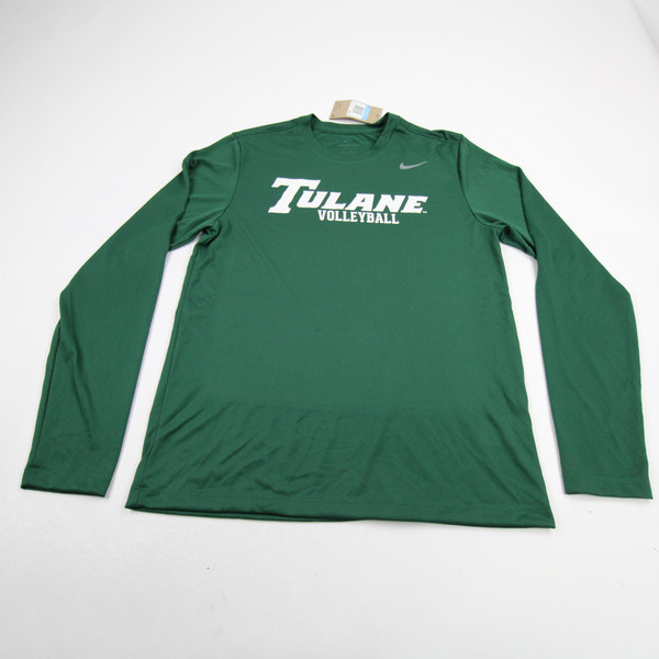 Tulane Green Wave Nike Dri-Fit Long Sleeve Shirt Men's Green New with Tags M TOPS-172812