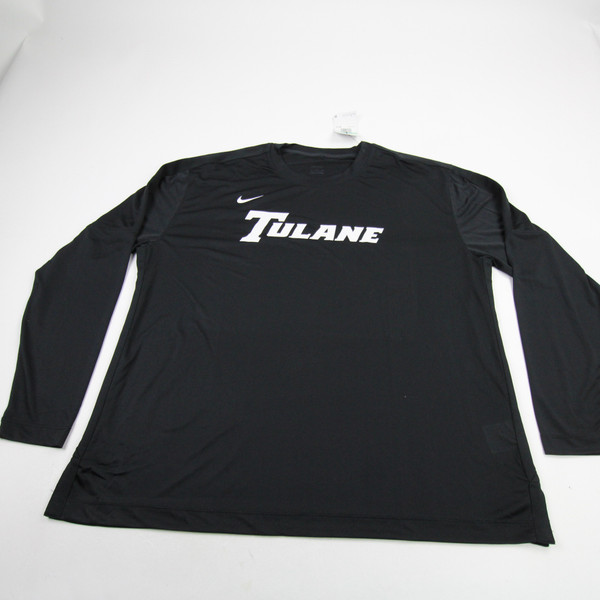 Tulane Green Wave Nike Dri-Fit Long Sleeve Shirt Men's Black New XL-TOPS-172773