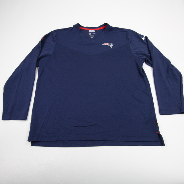 New England Patriots Nike NFL On Field Long Sleeve Shirt Men's Navy Used-TOPS-173335