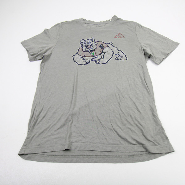Fresno State Bulldogs adidas Aeroready Short Sleeve Shirt Men's Gray Used-TOPS-173417