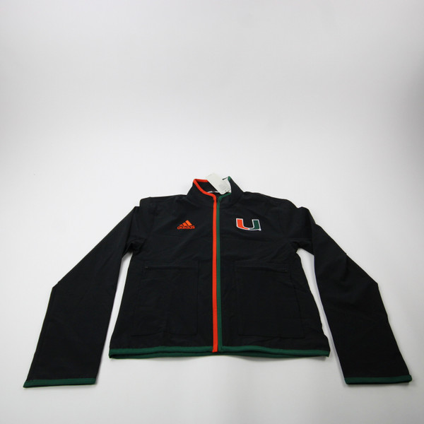 Miami Hurricanes adidas Jacket Women's Black New with Tags Multiple Sizes TOPS-173360