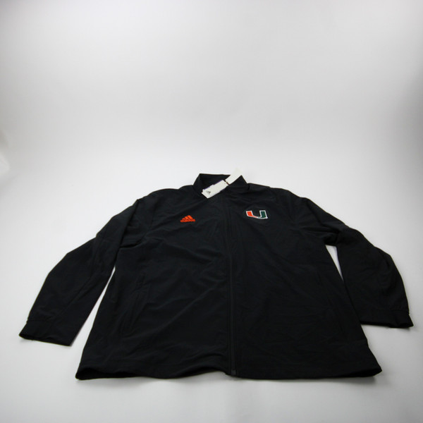 Miami Hurricanes adidas Jacket Men's Black New with Tags XXL TOPS-173453