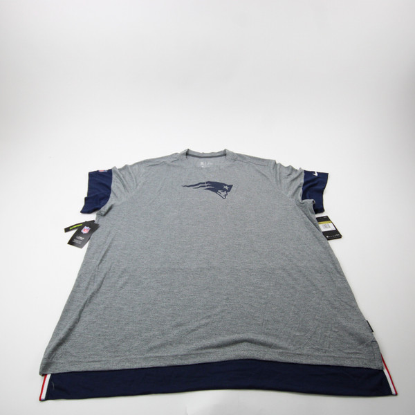 New England Patriots Nike NFL On Field Short Sleeve Shirt Men's New Dark Gray/Navy-TOPS-173170