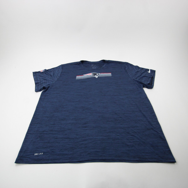 New England Patriots Nike NFL On Field Short Sleeve Shirt Men's New Navy/Heather 4XL-TOPS-172967