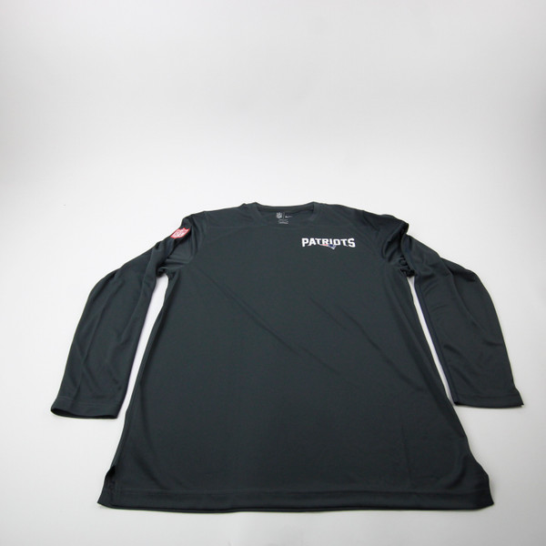 New England Patriots Nike NFL On Field Long Sleeve Shirt Women's New Dark Gray-TOPS-173127