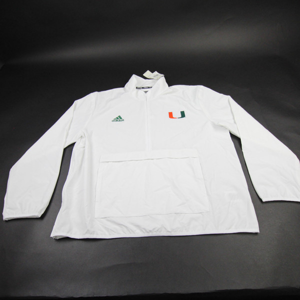 Miami Hurricanes adidas Pullover Women's White New with Tags XXL TOPS-173476
