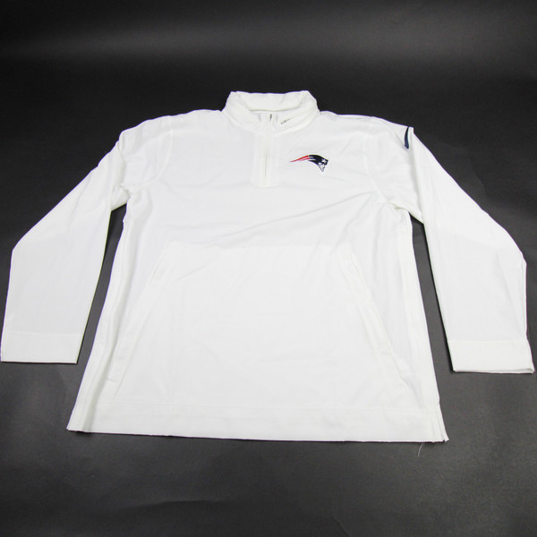 New England Patriots Nike NFL On Field Pullover Men's White Used L TOPS-173736