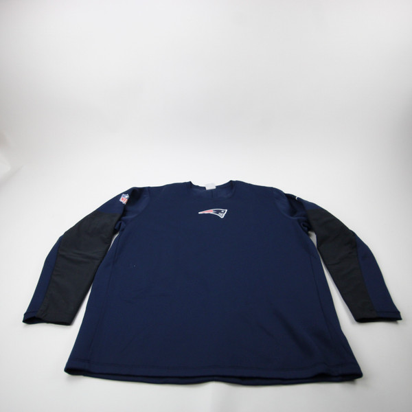 New England Patriots Nike NFL On Field Therma-Fit Sweatshirt Men's New Navy/Dark Gray 3XL-TOPS-172073