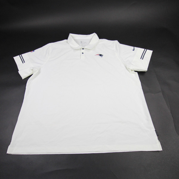 New England Patriots Nike NFL On Field Polo Men's White New without Tags 3XL TOPS-173175